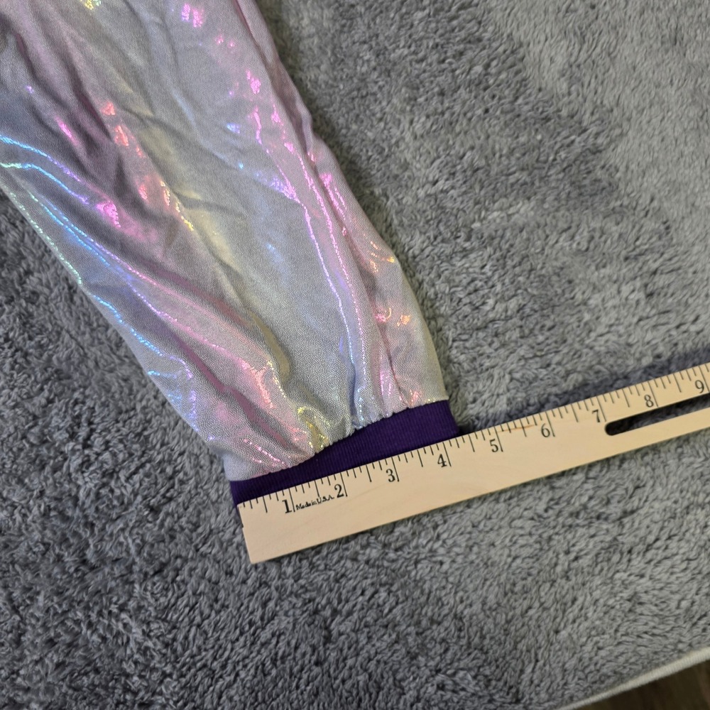 Top Drawer Womens S Joggers Silver Holographic Unicorn Dreams Iridescent Rave - Picture 5 of 7